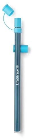 LifeStraw Sip Essential — BPA-Free Reusable Filter Drinking Straw, Removes Microplastics, Bacteria and Parasites for Travel and Everyday Use, Laguna Teal