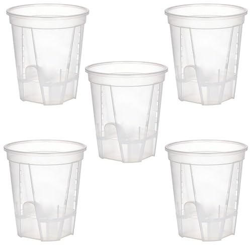 Generisch Macetas de riego automático | Juego de 5 macetas modernas para orquídeas con orificio de drenaje, macetas de autoriego para interiores, para terraza, balcón, jardín, casa, tomates, fresas