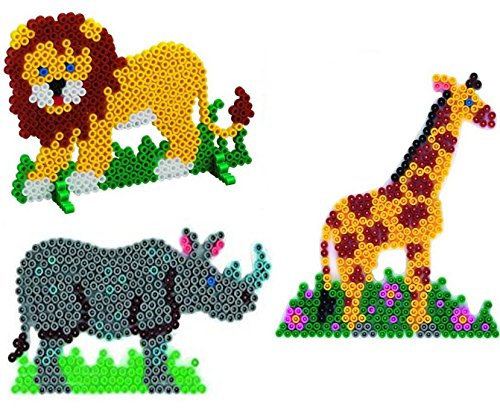 Hama Midi Stiftplatten Löwe,Giraffe und Nashorn