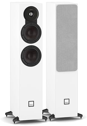 DALI SONIK 5 - Enceintes à foin mince (paire) avec 2 haut-parleurs moyens Clarity Cone™ de 5¼, dôme en tissu de 29 mm et technologie SMC™ - Blanc