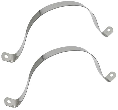 6inch Two Hole Strap U Bracket, Stainless Steel Tube Strap Tension Clip Assortment Kit Heavy Duty Rigid Pipe Strap Clamp (185mm)