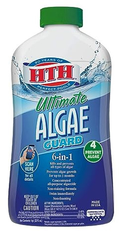 HTH 67033 Ultimate Algae Guard Swimming Pool Algaecide Cleanser, 1 qt