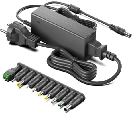 HKY 24V 2,7A Universal Netzteil AC/DC Netzadapter Transformator Trafo für LED Streifen, Kettler 42860006 42860023, Heimtrainer Kettler AX1 Ergometer, Drucker Scanner Router Fax TFT LCD Monitor Kamera