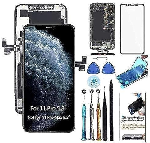 Allfixparts Per iPhone 11 Pro Schermo di Ricambio 5.8 Display LCD 3D Touch Digitizer Frame Assembly Kit di Riparazione Completo con Strumenti di Riparazione