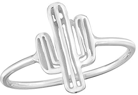 AeraVida Resilient Desert Cactus Plant .925 Sterling Silver Ring (Size 7) | Nature-inspired Jewelry for Cactus Lovers
