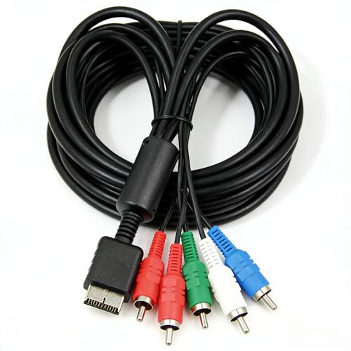 YPbPr AV Audio-Video-TV-Cinch-Kabel für Sony PS2 / PS3 PlayStation 2 / 3, 1,8 m