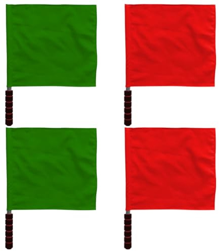 Operitacx Schiedsrichter Flagge 18X14 Zoll Leichte Signalflagge Für Sportveranstaltungen Und Schulwettkämpfe Mit Robuster Griff Für Fußball Und Leichtathletik