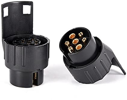 VOANZO 2PCS 7 a 13 Adattatore Spina Rimorchio 13 Pin a 7 Pin Spina Gancio Auto Connettore per Camion Rimorchio Caravan Camper Barca