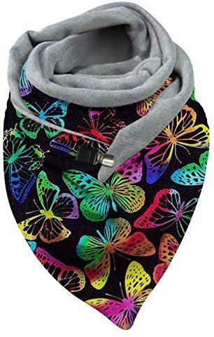 MILAX Dreiecksschal Damen Strickschal Wärmende Warme Schal Halswärmer Frauen Strick-Pullover Umhängetuch Weiches Dreieckstuch Retro Dreieckstuch Herbstschal Baumwolle Dreieckstuch Frauen Winterschal