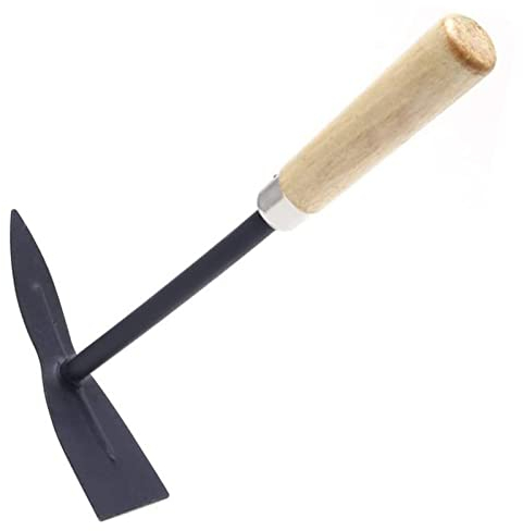 Pick Mattock Hoe, 2 in 1 Shovel and Pickaxe, Wooden Handle Gardening Hoe, Heavy Duty Planting Digging Gadget, Digging Hoe Garden Tools for Gardening, Loosening Soil, Camping, Planting