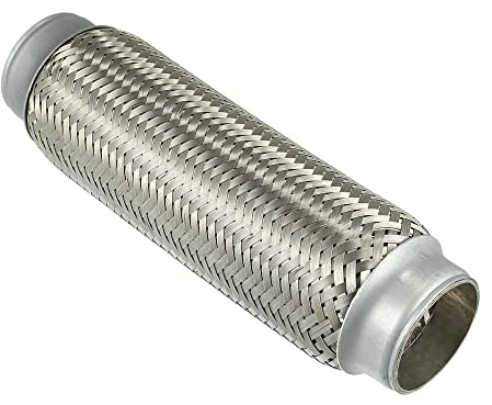 Auspuffblende 51mm 63mm 80mm 90mm 100mm Auto Schalldämpfer Auspuff Flexrohr Flexible Schläuche Auspuffgelenk Schalldämpfer Edelstahl Auspuff Endrohr (Farbe : 90x300x263mm)