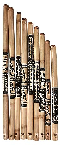 Didgeridoo Bamboo Maori Tattoo Handmade 48-54 Musical Artistry with Rich Tones option A B C C# D E F G (C)