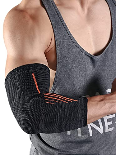SOLO ACTFIT Ellenbogenbandage Fitness Ellebogen Bandagen Männer Damen kompressionsbandage Ellenbogen Atmungsaktive Ellenbogenschoner für Sport Tennisarm Golferarm krafttraining Elastisch Arthritis