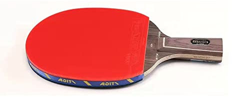 Palas de Ping Pong Palas de Tenis de Mesa Raqueta de Tenis de Mesa 5-Star Table Tennis Pro Carbon Ping Pong Bat, Negro/Rojo(Color:B2)