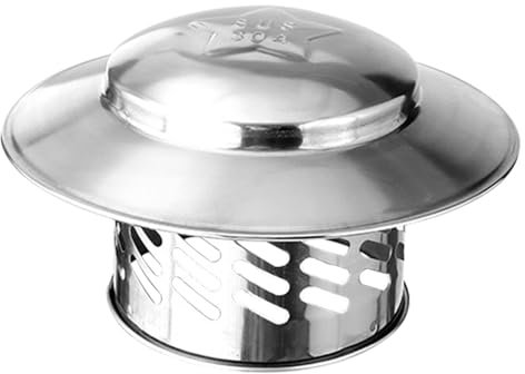 Stainless Steel Roof Cowl, Stainless Steel Chimney Rain Cover, Chimney Cowl Bird Guard, Chimney Cowl Anti Down Draught, Fine Grid Structure Protection Tool for All Types of Chimneys, Exhaust Hoods