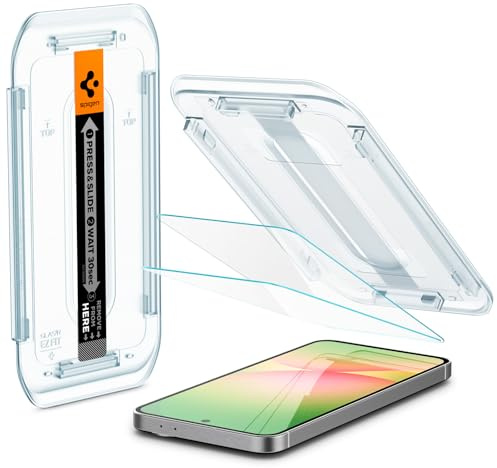 Spigen Glas.tR EZ Fit Tempered Glass Screen Protector for Samsung Galaxy A56 5G, Galaxy S24 FE (2 Pack)