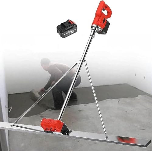 UKLULUAMZ Power - Kit vibratorio para soleras de hormigón, herramienta de acabado de hormigón, regla de nivelación de superficie de hormigón, máquina vibradora inalámbrica (1 batería de 1,5 m)