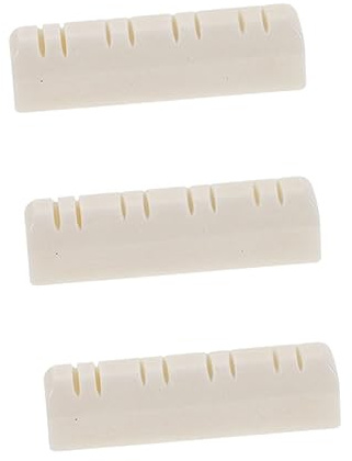 Mandolinensattel aus Ochsenknochen, 3 Stück, Weiß, für Mandoline | Saitenstütze, Ersatzmuttern, Stegmutter, Geräusche, Leicht, Zubehör für Mandoline, Weiß