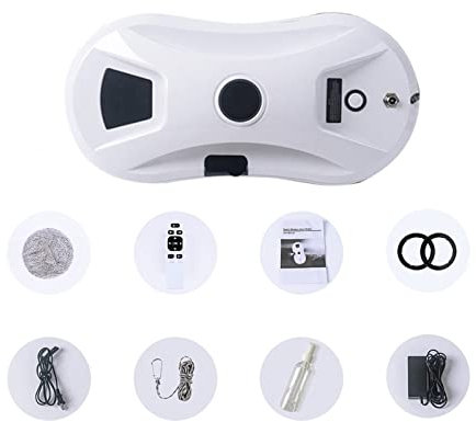 Window Cleaner Robot Household Window Cleaner Window Cleaner Robot Vacuum Cleaner Remote Control Automatic Glass Cleaner 10PCS Cleaning Cloth for Outdoor/Indoor Windows T(Water Spray Style-Medium