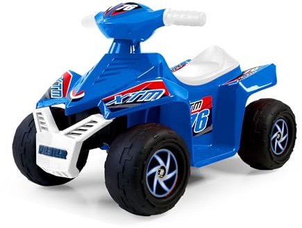 FEBER - Quad CE-Blue 6V, Elektroauto für Jungen und Mädchen von 18 Monaten bis 3 Jahren, mit Gaspedal, große Räder für Stabilität, bis zu 40 Min. Akku, inkl. Ladegerät, Famosa (FEN53000)