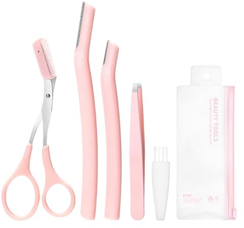 yakermur Augenbrauen-Pflegeset, Augenbrauen-Trimmer-Set,Augenbrauenschere für Frauen | Augenbrauen-Set für Männer und Frauen, Augenbrauenschneider für Frauen, Entfernung eingewachsener Gesichtshaare,