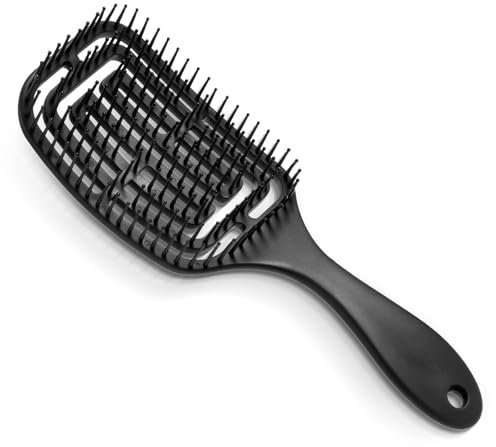 Brencco Detangle Hair Brush, Hairbrush Professional Curved Ventilation, Hair Brush for for Straight, Curly & Wet Hair, Comb for Women/Men/Children