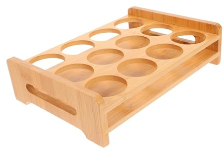 VERDANVERSE Porta Bicchierini da Liquore in Bambù con 12 Fori da 2,9cm | Organizer a Scomparti, 1 Pezzo, per Eventi Formali e Feste, Struttura Portatile per Ordine