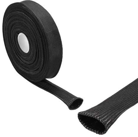 QUARKZMAN Protezione Cavo Isolante, 10M-3mm Guaina In fibre Di Vetro Alta TEMP Nero