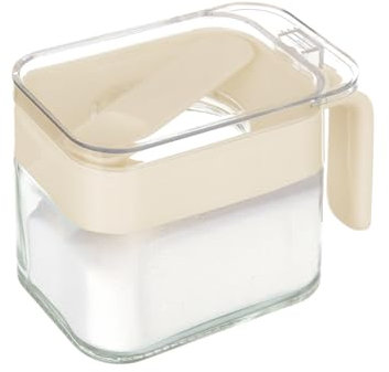 KASANOVA Zuccheriera in vetro 300 ml con cucchiaino bianco