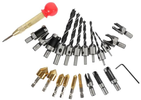 MAGICLULU Herramientas De Carpintería Para Bricolaje De Brocas Avellanadoras Cortador De Tapones Para Madera Kit De Herramientas