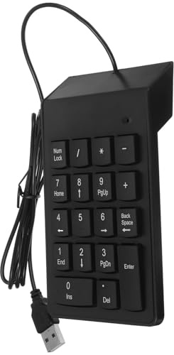 Garneck Teclado Numérico USB de 19 Teclas para Portátil Teclado Numérico Compacto y Duradero Accesorio USB Adecuado para Sector Financiero y Entrada Rápida de Datos