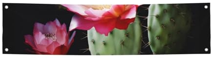 Striscione da appendere con fiori di cactus stampati per Halloween e feste di Natale, 30 x 120 cm, sfondo fotografico, ghirlanda, arazzo da parete per sfondo di compleanno, decorazione per eventi