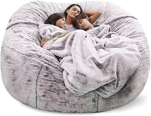 Generico Fodera per Sedia a Sacco di Fagioli (Solo Fodera, Senza Riempimento), Lazy Soft Velvet PV Lavabile coprisacchetto di Fagioli，per Giardino, Salotto, Balcone