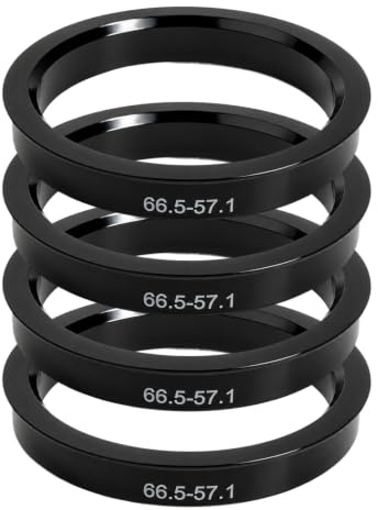 YFYWINSH 4 Stück Zentrierringe 66,6 57,1, Zentrierring Kunststofffelge, Zentrierring für Alufelge, Vibrationsreduzierung, kompatibel mit VW Mercedes