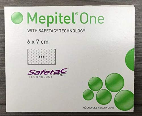 Mepitel One Safetac - Apósito para heridas (6 x 7 x 5 cm)