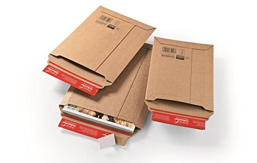 ColomPac Starre Umschläge in Braun mit Schälen & Versiegeln Strip & vor Gestiegen Grooves - Packung mit 100