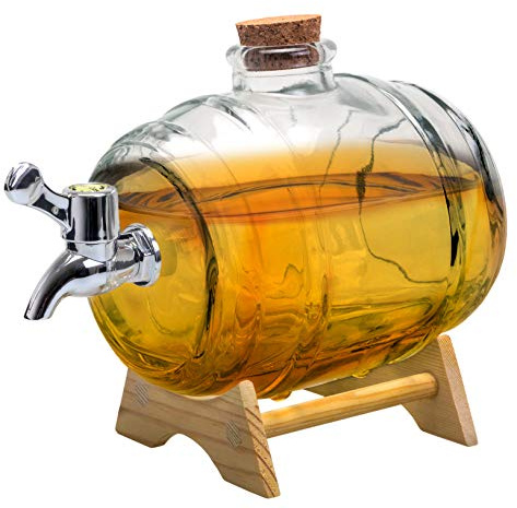 Nerthus Liqueur Dispenser Barrel, Glass