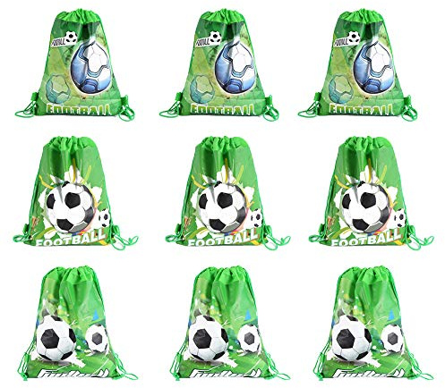 Integrity.1 Bolso con Cordón de Fútbol, 9 Piezas Bolso de Fiesta con Cordón de Fútbol, Adecuado para Uso Diario. Cumpleaños, Fiesta, Regalo, Premio Promocional