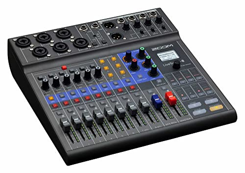 ZOOM LiveTrak L-8, 8-Kanal-Digitalmixer und 12-Spur-Audiorecorder für professionelle Podcasts & Musikproduktionen – 8-Kanal USB-Audiointerface