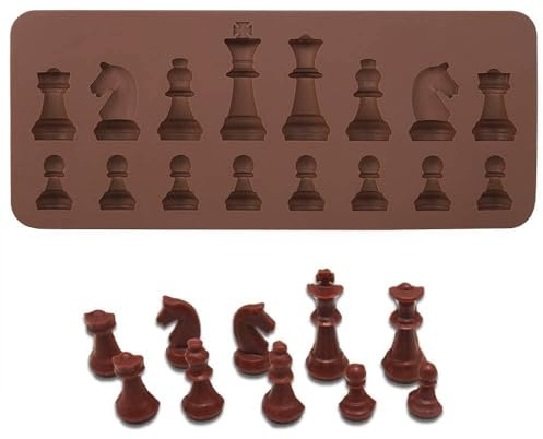 Internationale Schach Silikonform, Internationale Schach Silikonform Epoxidharz Casting Fondant DIY Candy Cake Topper Form