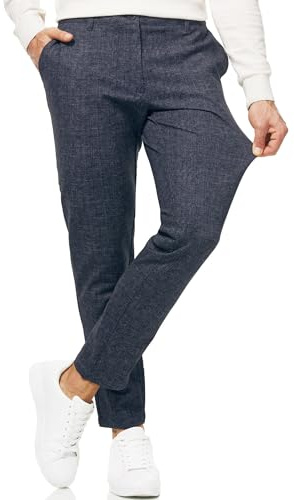 Indicode Herren Rodekro Performance Pants | Chinohose Herrenhose Super Stretch Stoffhose Bequeme Business Hose für Männer Structure, 32/30