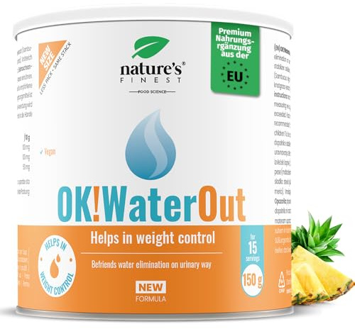 Nature's Finest by Nutrisslim OK!WaterOut – Vegan Herbal Drink with Elderberry, Nettle & Knotweed – Water Retention & Bloating Relief for Natural Detox Support (150g, 15-Day Supply)