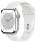 Apple Watch Series 8 (GPS, 41MM) - Caja de aluminio en plata con correa deportiva blanca, una Talla (Reacondicionado)
