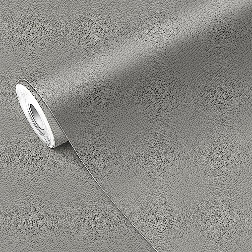 MICTER Patch di Riparazione in Pelle 40 * 300 cm, Toppe per Riparazione Autoadesive in Pelle, Grande Pelle Adesiva per Riparazioni per Divano, Sedile Auto, Mobili, Tappezzeria (Grigio Chiaro)