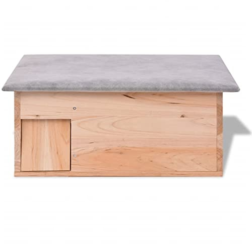 Chusui Igelhaus, Entenstall, Igelhaus Winterfest Mit Boden Rattenklappe, Igel Futterhaus, Igelhotel, Hedgehog Houses, 45x33x22 cm Holz