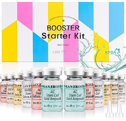BB Facial Glow Starter Serum Hyaluronic Acid Essence Skin Care Kit | 8ml 12 PCS, Zur Verwendung mit Microneedle Skin Conditioner