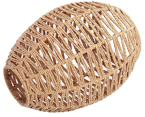 HEMOTON Leuchtmittel Retro-Rattan-Lampenschirm Ersatz Für Boho-Lampenschirme Gewebter Lampenschirm Für Stehlampen Pendelleuchte Kronleuchter Deckenventilator-Glühbirne Tischlampenschirme