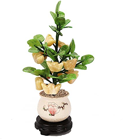 künstliche Pflanzen Feng Shui Jade Topfpflanzen Geldbaum Bonsai Stil Dekoration for Wohlstand und Glück - Home Büro Dekor Wohnzimmer Dekoration Geschenke Simulierte Kiefer (Color : A)