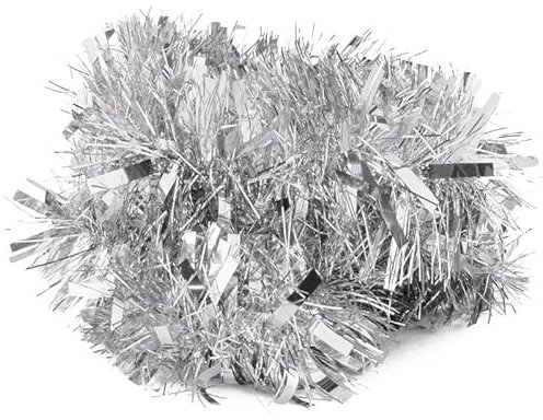 Guirlande de Noël Argentée pour Sapin - Décoration d'Intérieur pour Fêtes du Nouvel An - 2 m