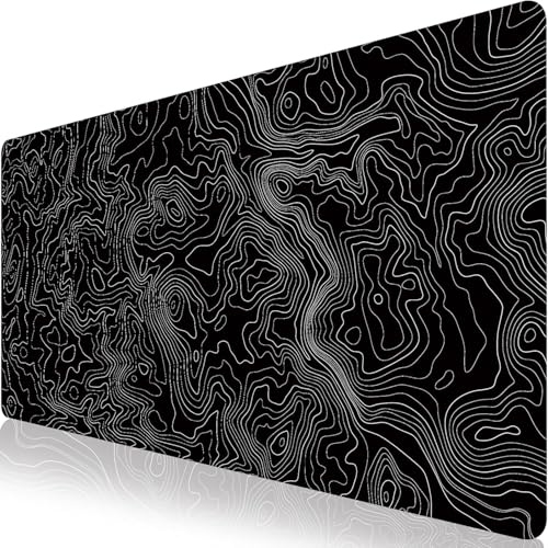 Sevenpers Mauspad XXXL,1200x600mm Groß topographische Karte Mausepad | Mausmatte mit Rutschfester Gummibasis,Mousepad für Büro,Zuhause,Gaming